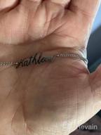img 1 attached to WIGERLON Personalized Name Necklace: 18k White Gold Plated Pendant for Women and Girls - Custom Jewelry review by Lisa Starcher