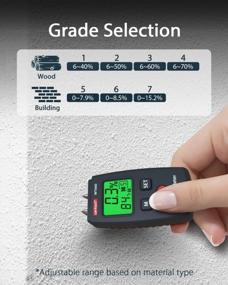 img 3 attached to Digital Moisture Meter, Pin Type Water Leak Detector For Wood, Firewood, Walls, Drywall, Paper Brick Concrete Building Material - Wintact Pocket