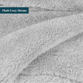 img 2 attached to PAVILIA Light Gray Sherpa Throw Blanket For Couch, Pom Pom Fluffy Plush Soft Blanket For Sofa Bed Shaggy Warm Fuzzy Fleece Blanket Cozy Decorative Silver Grey Pompom Throw, 60X80 Twin