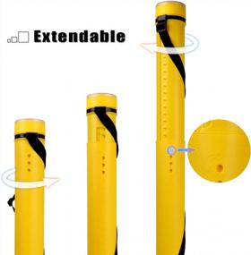 img 2 attached to Extendable Storage Tube For Artworks, Blueprints, Drafting, And Scrolls In Vibrant Yellow Color By Transon