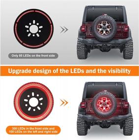 img 3 attached to 🚗 BORDAN Spare Tire Brake Light Plug & Play 3-Side Wheel Light LED Ring for Jeep Wrangler JL JLU (2018-2022) - Compatible with Wrangler 2018 2019 2020 2021 2022 Models
