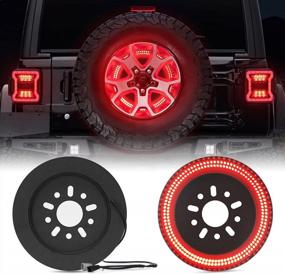 img 4 attached to 🚗 BORDAN Spare Tire Brake Light Plug & Play 3-Side Wheel Light LED Ring for Jeep Wrangler JL JLU (2018-2022) - Compatible with Wrangler 2018 2019 2020 2021 2022 Models