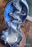 картинка 1 прикреплена к отзыву Artisanal Porcelain Waterfall Incense Burner With Backflow Incense Holder, 120 Backflow Incense Cones, And 30 Incense Sticks - Navy; Идеально подходит для йоги, ароматерапии и декора дома от Larry Cho