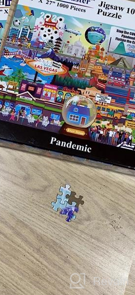 img 1 attached to Think2Master Pandemic 1000 Pieces Jigsaw Puzzle' For Kids 12+. Great Gift For Friends & Family. Shows The Events Of 2020 & 2021 Including Toilet Paper Shortage, Protest, Face Mask Size: 26.8” X 18.9” review by Janet Rivera