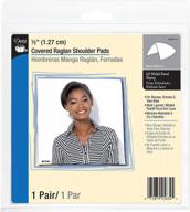 dritz white raglan shoulder pads, 1/2-inch covered, 2 count pack logo