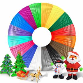 img 4 attached to SUNLU 3D Pen Filament Refills - 10 Bright Rainbow Colors, 164 Feet (50 Meters) PLA 1.75Mm For Most Doodler Pens, Easy To Use & High Compatibility