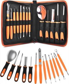img 4 attached to Effortlessly Carve Perfect Pumpkins: KATUMO Heavy Duty Pumpkin Cutting Kit With Professional Detail Sculpting Tools