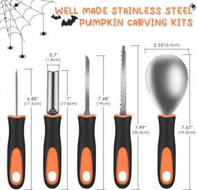 img 3 attached to Effortlessly Carve Perfect Pumpkins: KATUMO Heavy Duty Pumpkin Cutting Kit With Professional Detail Sculpting Tools