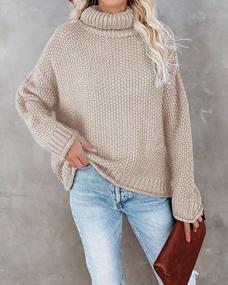 img 1 attached to 👗 Cozy and Stylish: YEXIPO Women's Turtleneck Oversized Sweaters for a Fashionable Winter Look