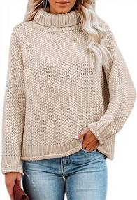 img 4 attached to 👗 Cozy and Stylish: YEXIPO Women's Turtleneck Oversized Sweaters for a Fashionable Winter Look