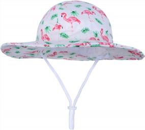 img 3 attached to Keep Your Baby Girl Sun Safe With LANGZHEN UPF Beach Hat - Adjustable, Wide Brim And Stylish