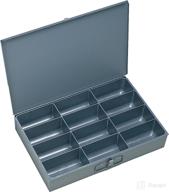 📦 115-95-ind gray cold rolled steel individual large scoop box, 18"w x 3"h x 12"d, 12 compartment (4 pack): organize with efficiency! logo