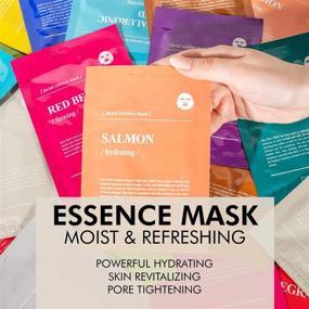 img 3 attached to 12-Pack DERMAL Hydrating Facial Masks - Korean Essence Sheet Mask For Moisturized, Clear Skin