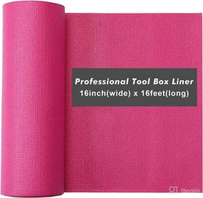 img 3 attached to 🔲 CASOMAN High Grip Tool Box Liner, Drawer & Shelf Liner, Rosy Pink, 16" x 16ft, Adjustable Thick Cabinet Liners