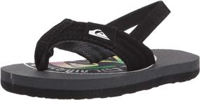 img 4 attached to Quiksilver Molokai Layback Toddler Flip Flop Sandals for Boys - Shoes