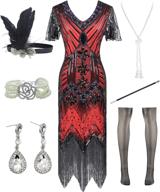 halter sequins flapper inspired accessories women's clothing : dresses логотип