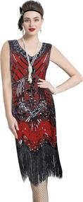 img 3 attached to Halter Sequins Flapper Inspired Accessories Women's Clothing : Dresses