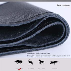 img 2 attached to 🚗 DIY Black Anti-Slip Car Steering Wheel Cover - Hand Sewn Universal 15 Inch Cow Leather Design