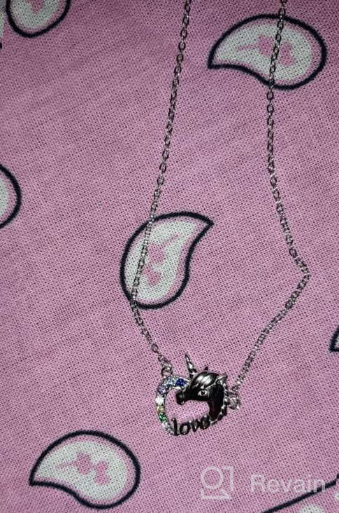 img 1 attached to Sterling Silver Unicorn Pendant Necklaces for Teen Girls - Gift Ideas for Kids & Teenage Girls review by Meron Thompson