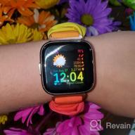 img 1 attached to Upgrade Your Fitbit Versa With TOYOUTHS Patterned Scrunchie Bands - Elastic, Stylish & Comfortable! review by Marc Tufa