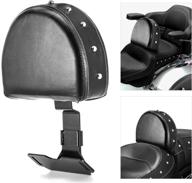 👑 premium studded driver backrest pad | quick release | compatible with 2014-2022 indian chief springfield & 2014-2018 chieftain two piece seat логотип