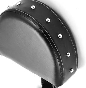 img 1 attached to 👑 Premium Studded Driver Backrest Pad | Quick Release | Compatible with 2014-2022 Indian Chief Springfield & 2014-2018 Chieftain Two Piece Seat