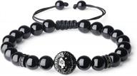 men's & women's coai stone beaded lion bracelet logo