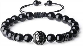 img 4 attached to Men'S & Women'S COAI Stone Beaded Lion Bracelet