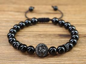 img 2 attached to Men'S & Women'S COAI Stone Beaded Lion Bracelet