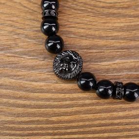 img 1 attached to Men'S & Women'S COAI Stone Beaded Lion Bracelet