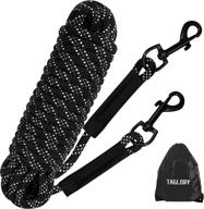 taglory dog training leash – 30 ft heavy duty rope tie out for large medium small dogs, reflective stitching, ideal for walking, camping, or backyard activities logo