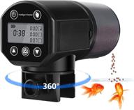 🐠 aquarium automatic fish feeder - auto dispenser with timer for vacation or weekend - ideal for betta, goldfish, turtle, koi - battery operated lcd screen - 200ml capacity logo