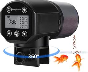 img 4 attached to 🐠 Aquarium Automatic Fish Feeder - Auto Dispenser with Timer for Vacation or Weekend - Ideal for Betta, Goldfish, Turtle, Koi - Battery Operated LCD Screen - 200ML Capacity