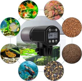 img 3 attached to 🐠 Aquarium Automatic Fish Feeder - Auto Dispenser with Timer for Vacation or Weekend - Ideal for Betta, Goldfish, Turtle, Koi - Battery Operated LCD Screen - 200ML Capacity