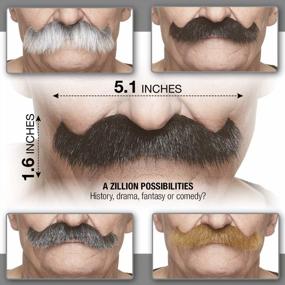 img 2 attached to Rocking Grandpa'S Self-Adhesive Mustache - Novelty Costume Accessory With False Facial Hair For Adults