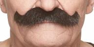 rocking grandpa's self-adhesive mustache - novelty costume accessory with false facial hair for adults logo