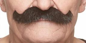 img 4 attached to Rocking Grandpa'S Self-Adhesive Mustache - Novelty Costume Accessory With False Facial Hair For Adults