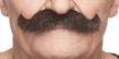 rocking grandpa's self-adhesive mustache - novelty costume accessory with false facial hair for adults logo
