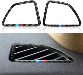 img 4 attached to 2PCS Car Air Vent Cover Sticker Carbon Fiber Trim Decal Fits For BMW X5 E70 X6 E71 2007 2008 2009 2010 2011 2012 2013 2014 Accessories