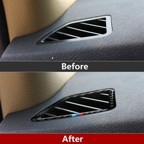 img 2 attached to 2PCS Car Air Vent Cover Sticker Carbon Fiber Trim Decal Fits For BMW X5 E70 X6 E71 2007 2008 2009 2010 2011 2012 2013 2014 Accessories