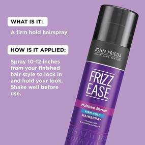 img 1 attached to Get Smooth, Frizz-Free Hair With John Frieda Firm Hold Anti-Frizz Hairspray And Heat Protectant Spray - 12Oz