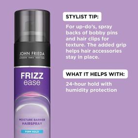 img 2 attached to Get Smooth, Frizz-Free Hair With John Frieda Firm Hold Anti-Frizz Hairspray And Heat Protectant Spray - 12Oz