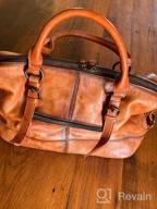 картинка 1 прикреплена к отзыву Винтажная кожаная женская сумка через плечо - дизайнерская большая сумка, верхняя ручка, сумки-портфели и сумки через плечо от Jeff Billingsley