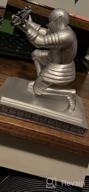 img 1 attached to Gray Executive Knight Pen Holder Desk Organizer With A Pen - Best Gift For Friends review by David Flores