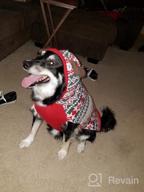 img 1 attached to KYEESE Christmas Dog Sweater Hoodie Reindeer Red Dogs Knitwear Pullover Pet Sweater With Leash Hole Ugly Christmas Dog Sweater For Small Dogs review by Robert Morrison