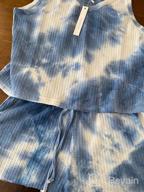 img 1 attached to DEARCASE Women'S Waffle Knit Sleeveless Top And Shorts Tie Dye Nightwear Lounge Pajama Set With Pockets review by David Guliford