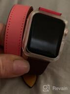 img 1 attached to WFEAGL Compatible Watch Band 40Mm 38Mm, Top Grain Leather Double Tour Band With Gold Adapter (The Same As Series 4 With Gold Stainless Steel Case In Color) For Watch Series 4/3/2/1 (Black Band) review by Fred Whitehead