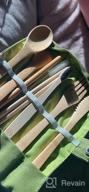 img 1 attached to 2-Pack Bamboo Utensils Set W/ Bonus 2 Toothbrushes, Straws & Storage Bags - Reusable Greenzla Cutlery Kit review by Michael Vargas