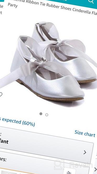 img 1 attached to Cinderella Girls' Ballerina Ribbon Rubber Shoes: Comfort & Style Combined review by Nichole Morris