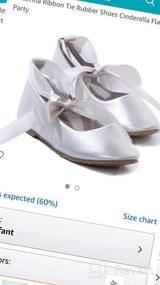 img 4 attached to Cinderella Girls' Ballerina Ribbon Rubber Shoes: Comfort & Style Combined